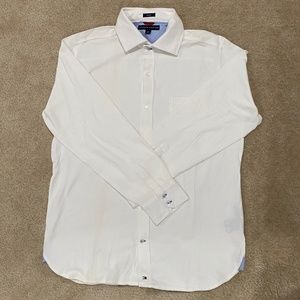 Tommy Hilfiger White Long Sleeve Stretch Dress Shirt L NWOT